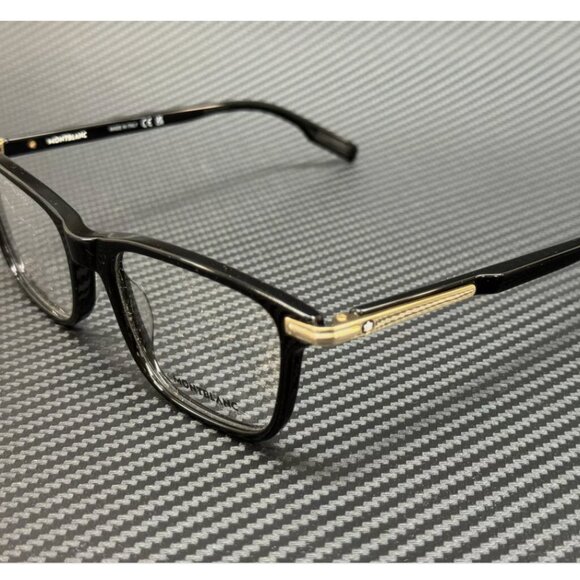 Mont Blanc Black Men's Extra Large Eyeglasses